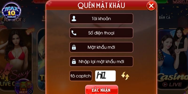 Lỗi quên mật khẩu