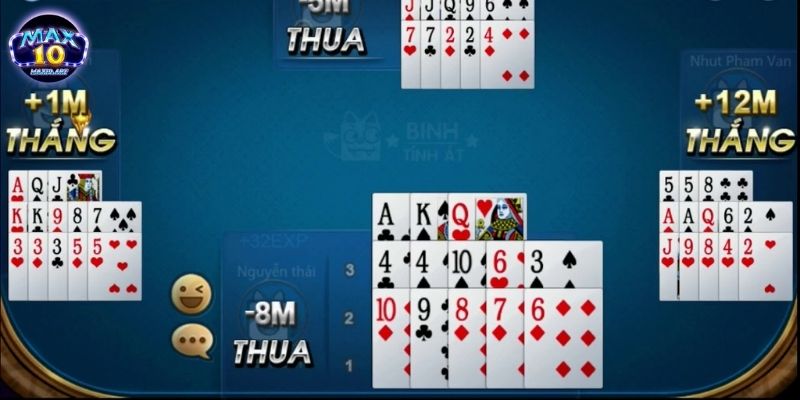 Chia bài và sắp xếp bài trong đánh bài xập xám