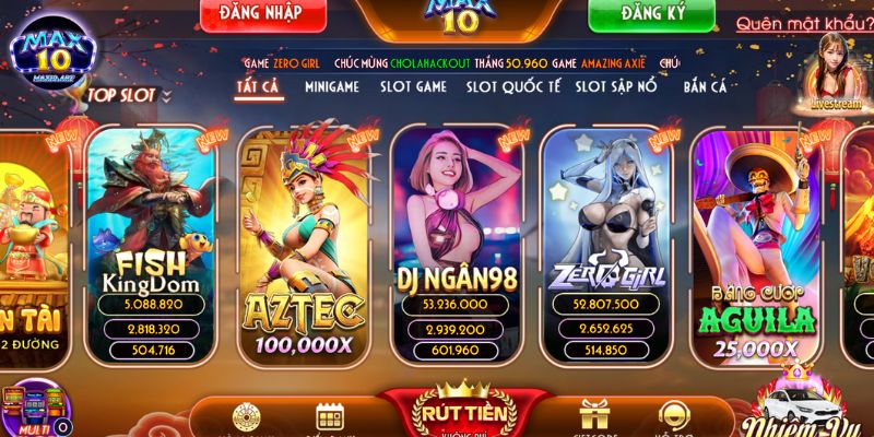 Chơi cá cược tại website Max10